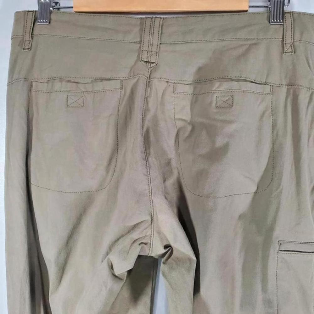 Eddie Bauer Capri Length Cargo Pants Army Green Size 8 - Picture 7 of 8